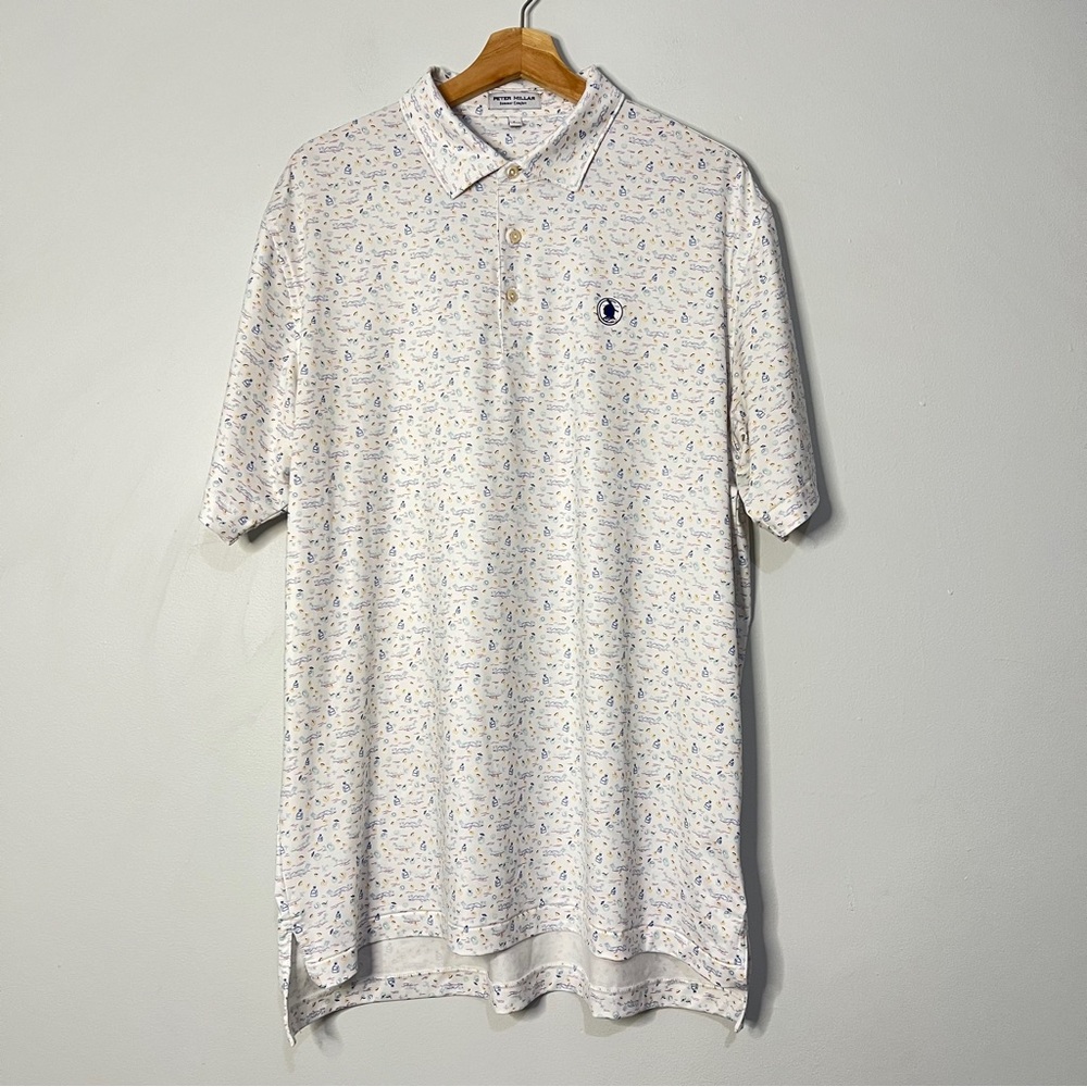 Peter Millar “5 O’Clock in Fiji” Summer Comfort Jersey Golf Polo Large - Picture 5 of 13